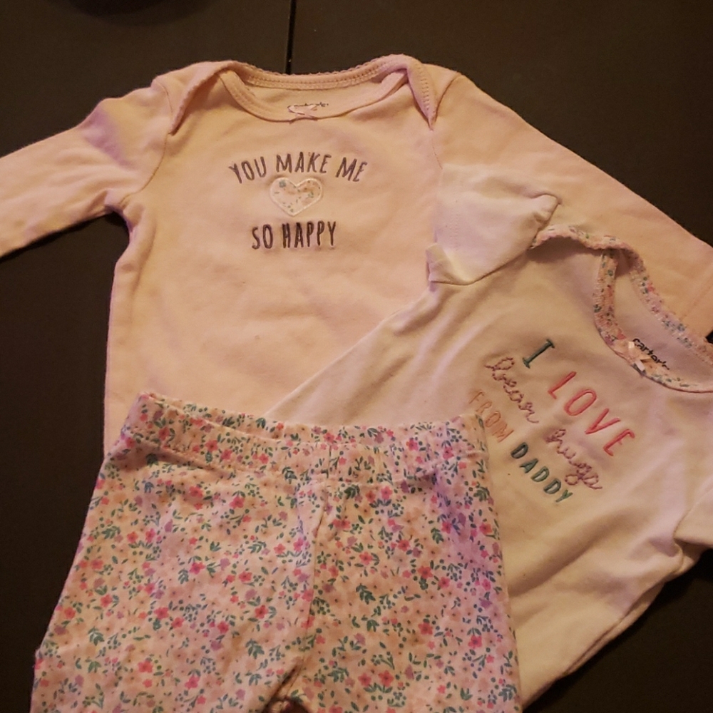 3 piece baby girl outfit